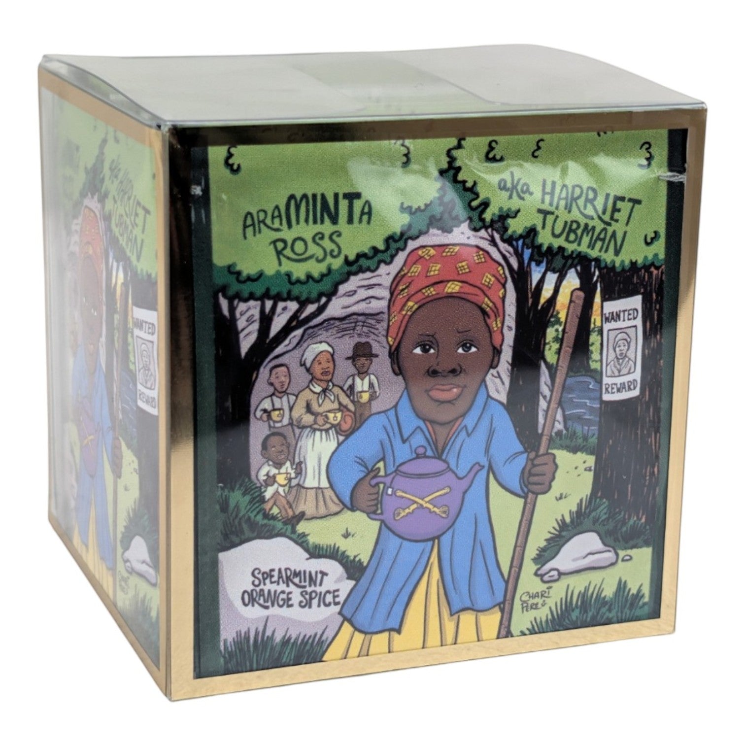 AraMINTa Ross (Harriet Tubman): Organic Spearmint Orange Spice Tea (Herbal / Caffeine Free)