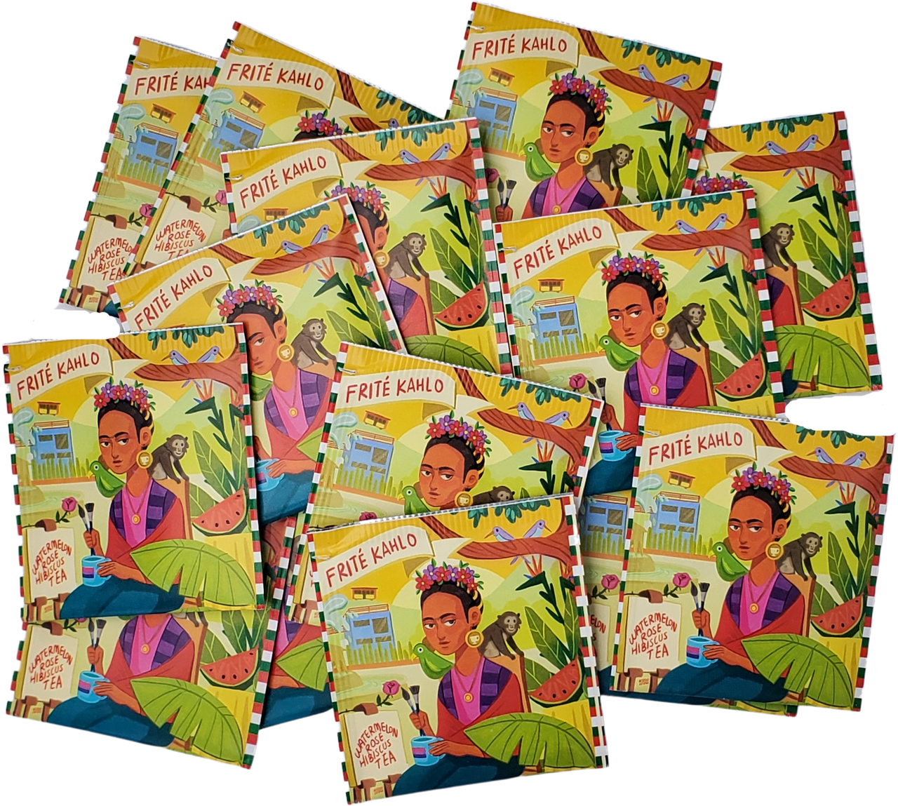 FriTÉ Kahlo: Organic Watermelon Rose Hibiscus Tea (Herbal / Caffeine Free) (Frida Kahlo)