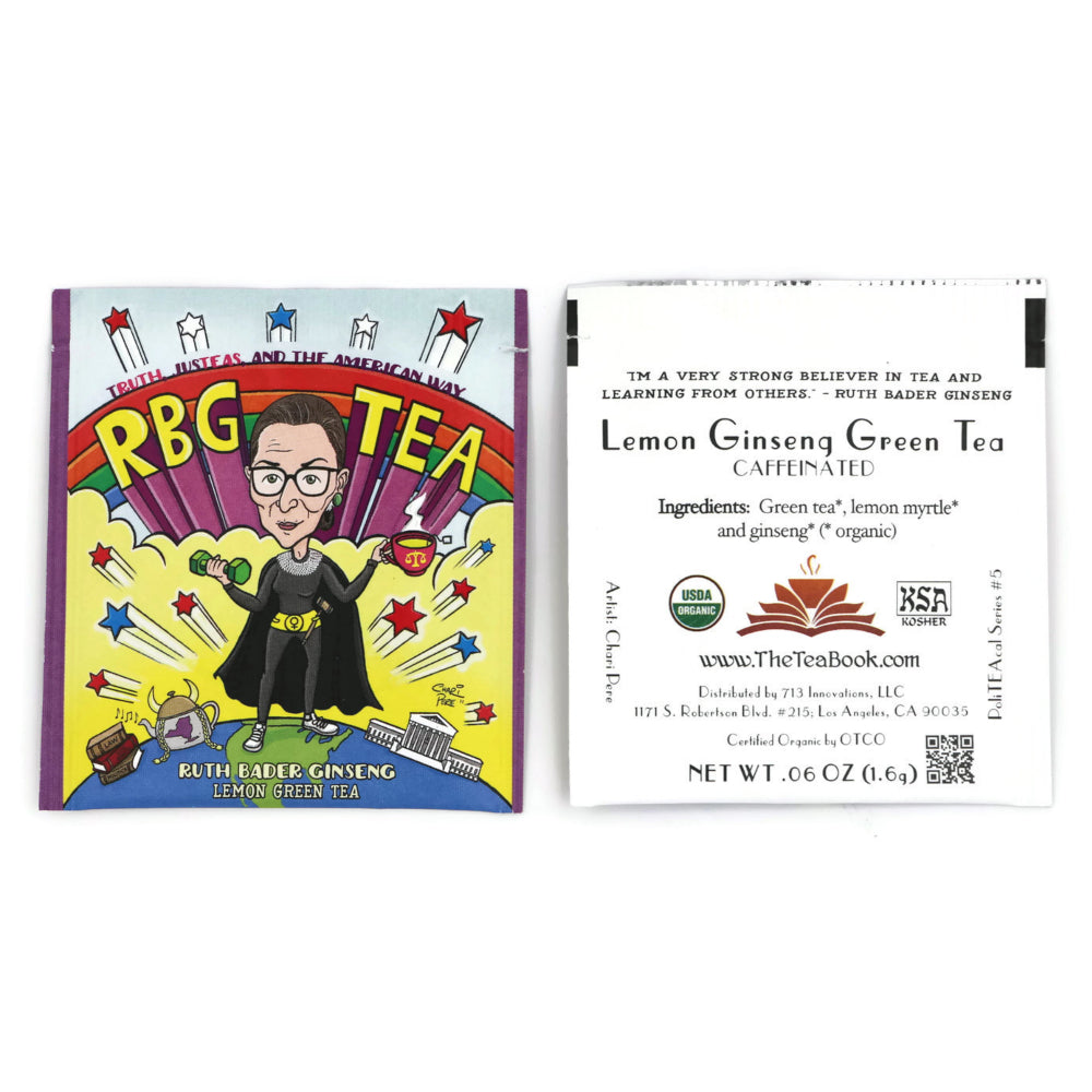 Ruth Bader Ginseng (RBG): Organic Lemon Ginseng Green Tea (Caffeinated) (Ruth Bader Ginsburg)