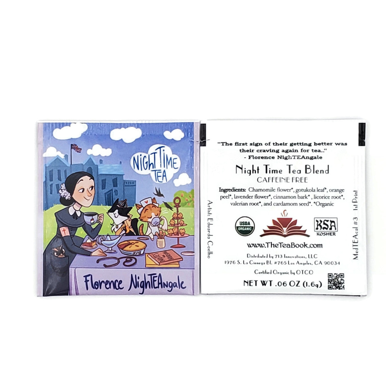 Florence NightTEAngle: Organic Night Time Chamomile Lavender Tea (Herbal / Caffeine Free) (Florence Nightingale)