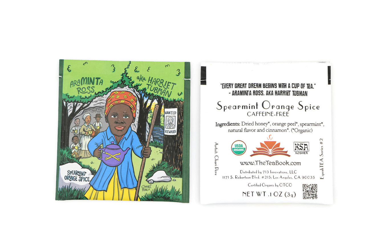 AraMINTa Ross (Harriet Tubman): Organic Spearmint Orange Spice Tea (Herbal / Caffeine Free)