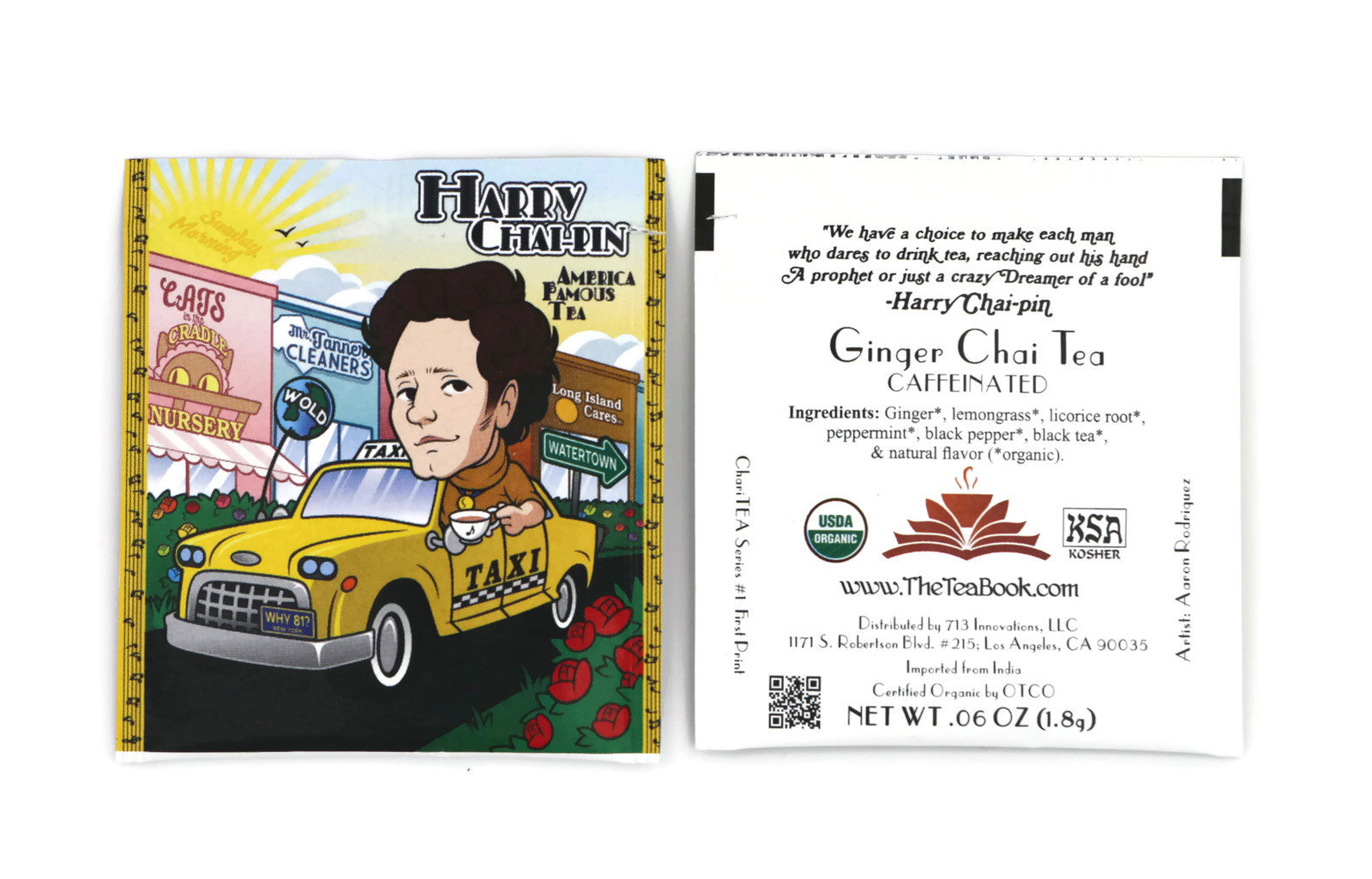 Harry Chai-Pin: Organic America Famous Ginger Chai Tea (Caffeinated) (Harry Chapin)