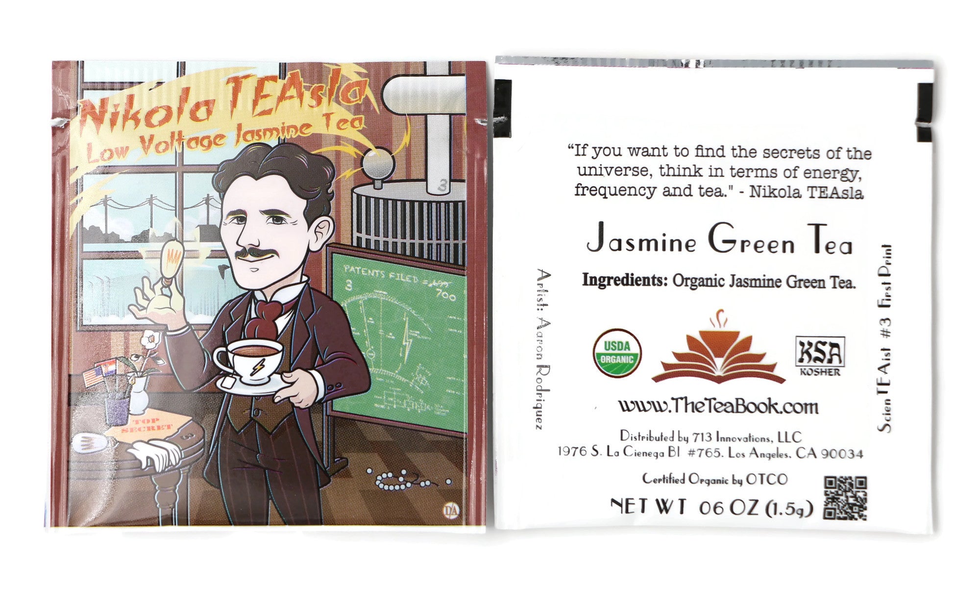 Nikola TEAsla: Organic Low Voltage Jasmine Green Tea (Caffeinated) (Nikola Tesla)