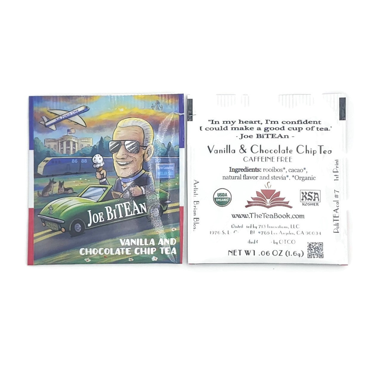 Joe BiTEAn: Organic Vanilla Chocolate Chip Tea (Herbal / Caffeine Free) (Joe Biden)
