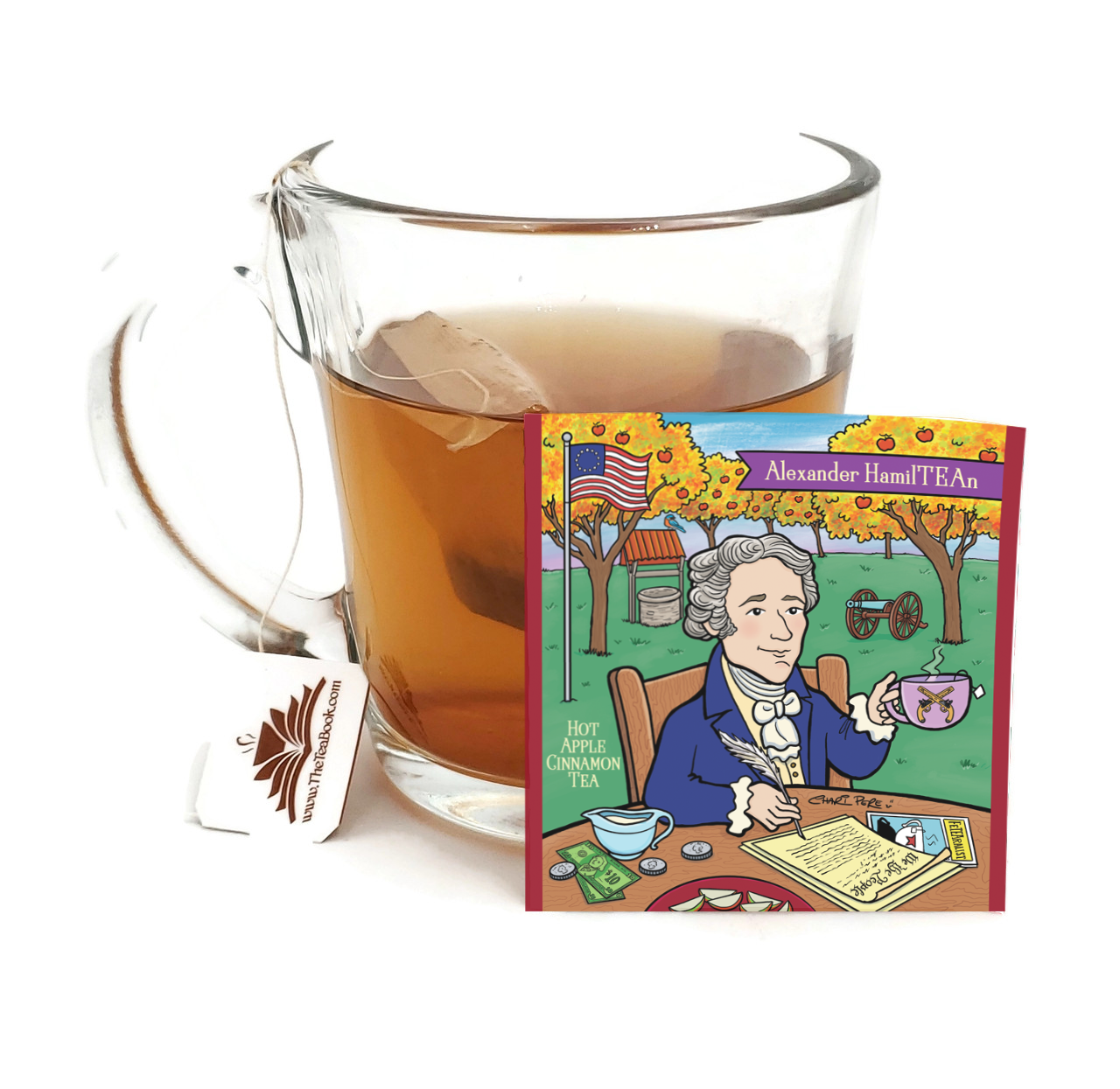 Alexander HamilTEAn (Alexander Hamilton): Organic Hot Apple Cinnamon Tea (Herbal / Caffeine Free)