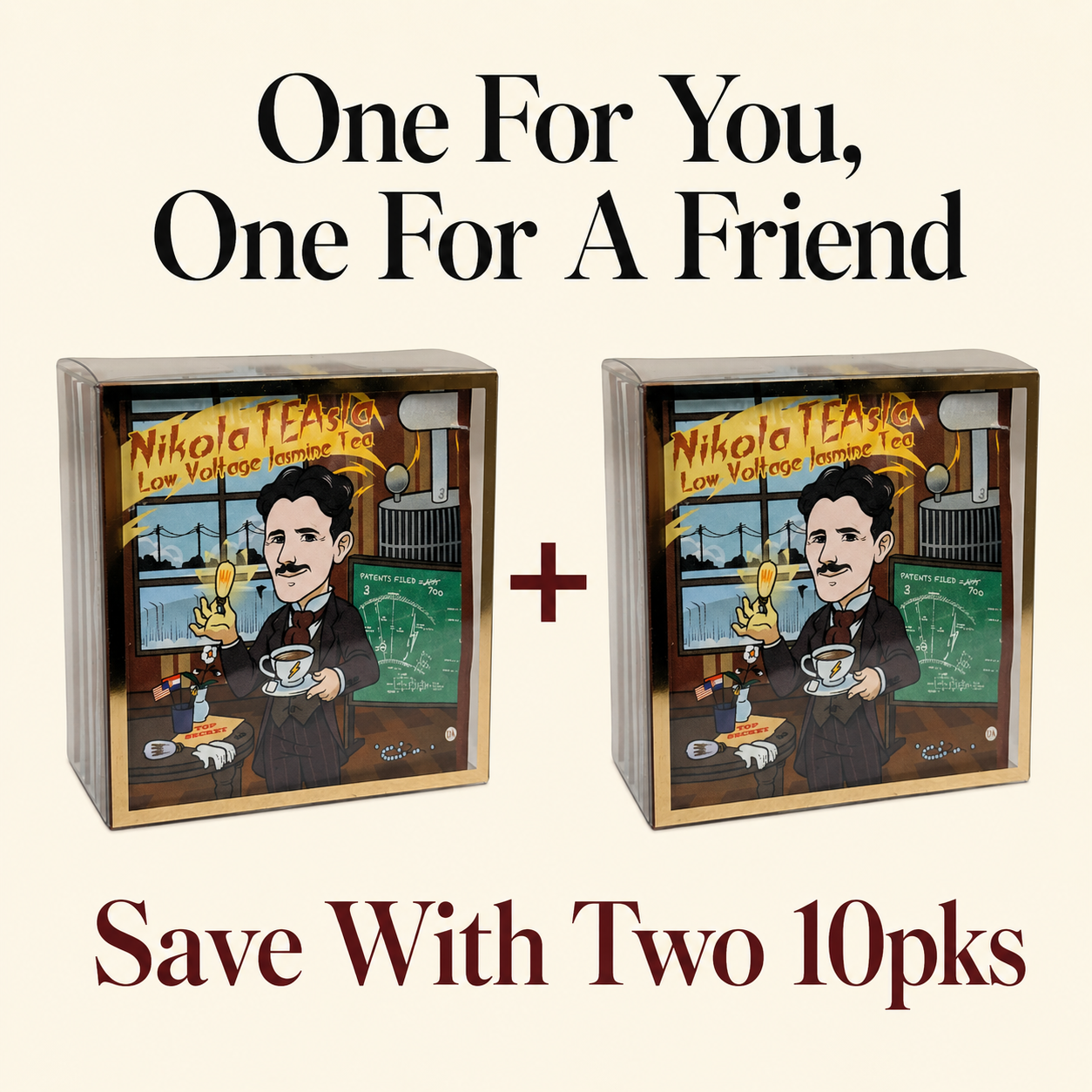 Nikola TEAsla: Organic Low Voltage Jasmine Green Tea (Caffeinated) (Nikola Tesla)