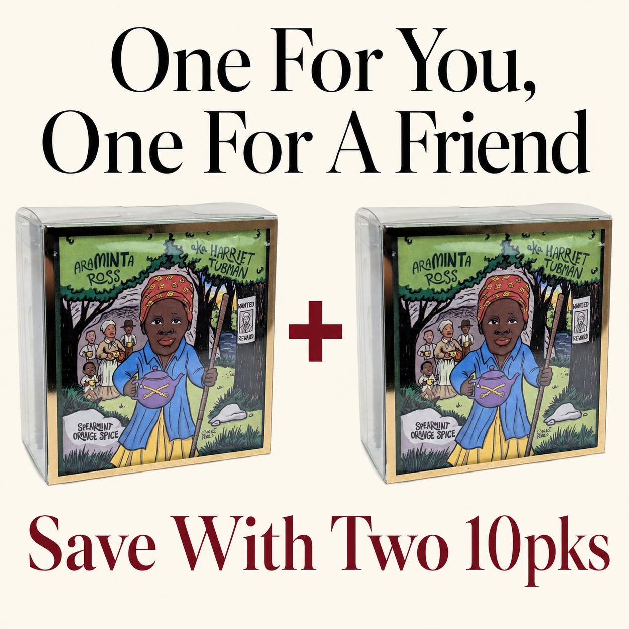 AraMINTa Ross (Harriet Tubman): Organic Spearmint Orange Spice Tea (Herbal / Caffeine Free)
