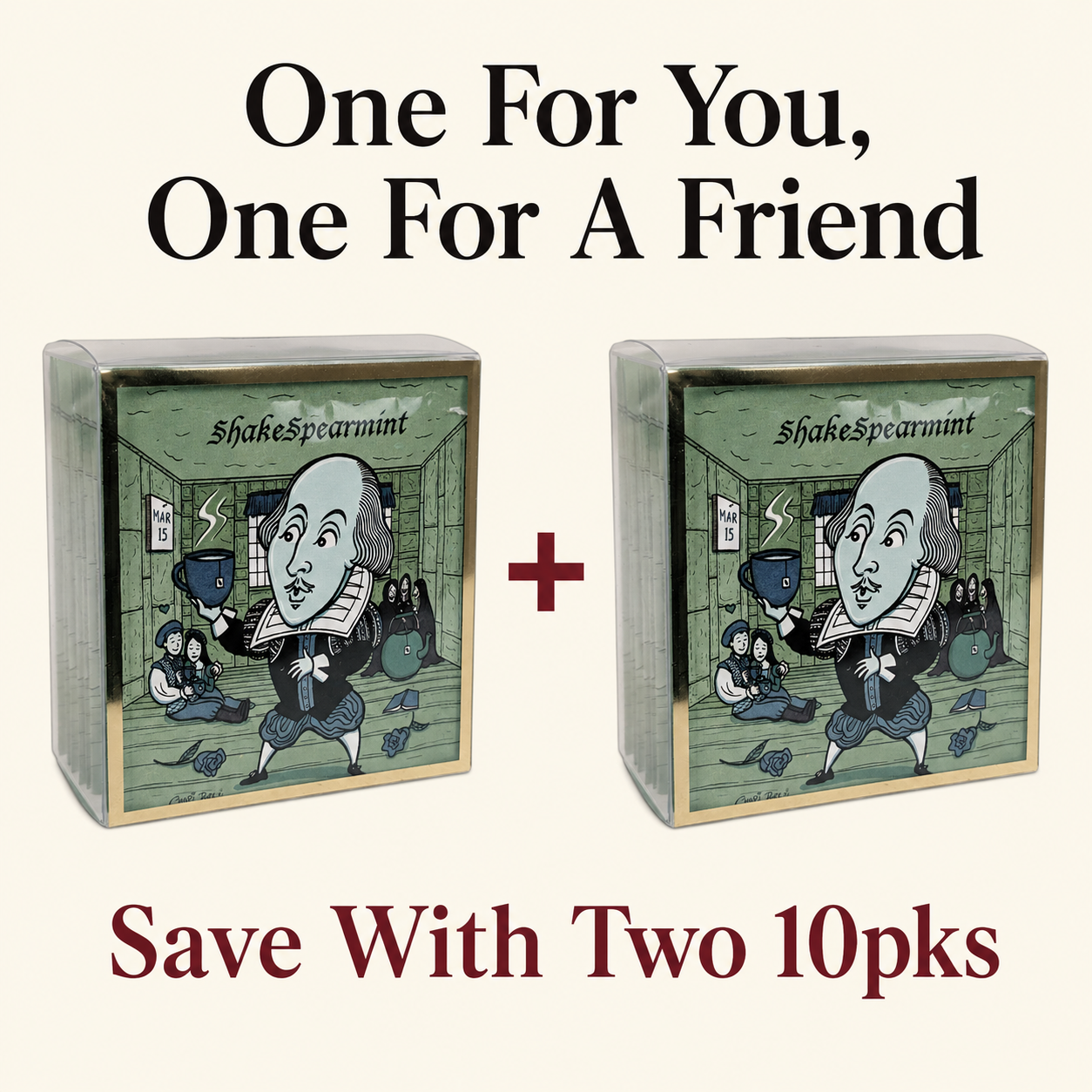 ShakeSpearmint: Organic Spearmint Herbal Tea (Herbal / Caffeine Free) (William Shakespeare)